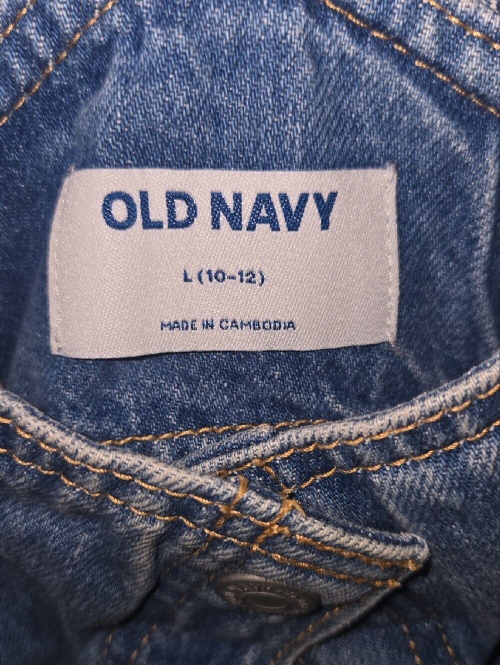 Old Navy Blue Denim Pinafore Dress - Picture 3 of 6